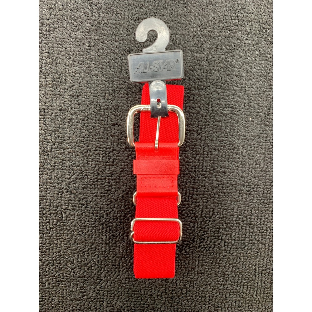 All Star‎ Red Elastic Belt With Silver Buckle For Youth Kids Baseball Softball